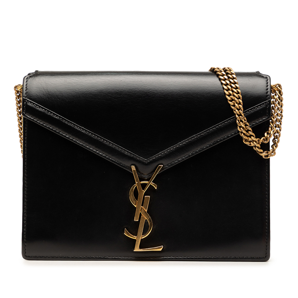 Pre-Loved Saint Laurent Smooth Calfskin Monogram Cassandra Clasp Bag